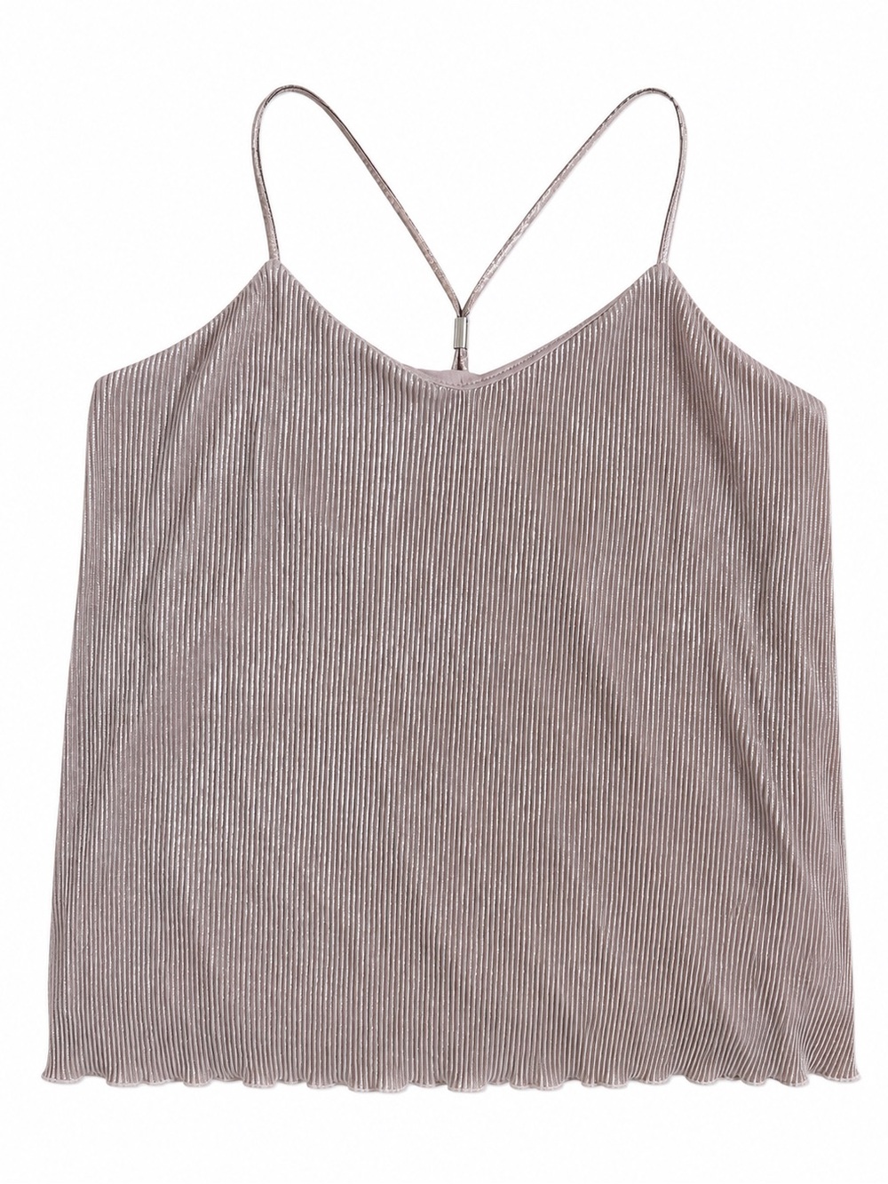 Express Ribbed V-Neck Cami Tank Top - Mauve